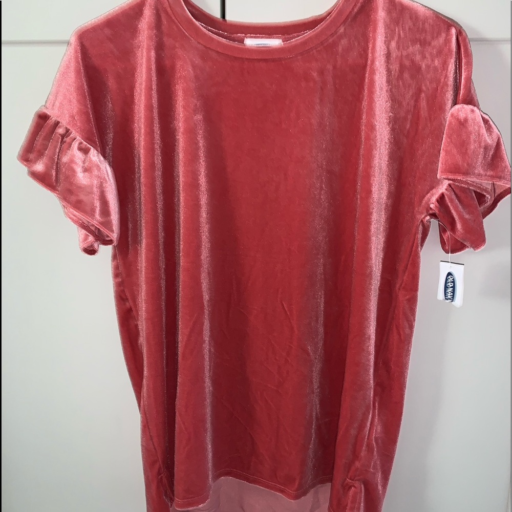 Old navy pink velvet shirt